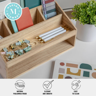 Martha Stewart Wood Desktop Organizer