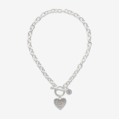 Sterling Silver Linked Heart Necklace