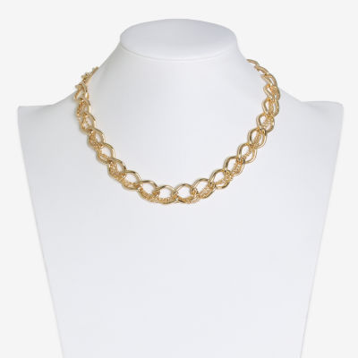 Bold Elements Gold Tone 16 Inch Link Chain Necklace