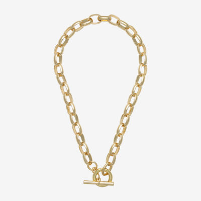 Bold Elements Gold Tone 18 Inch Link Collar Necklace