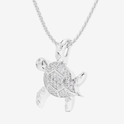 FINE JEWELRY Turtle (G-H / Si1-Si2) Womens 1/3 CT. T.W. Lab Grown White  Diamond 10K White Gold Pendant Necklace | Plaza Las Americas