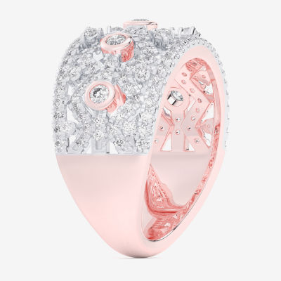G-H / Si1-Si2) Womens CT. T.W. Lab Grown White Diamond 10K Rose Gold Band
