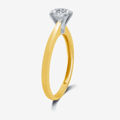 (G / SI2) Womens 3/4 CT. Lab-Grown White Diamond 10K Gold or 14K Round Solitaire Engagement Ring