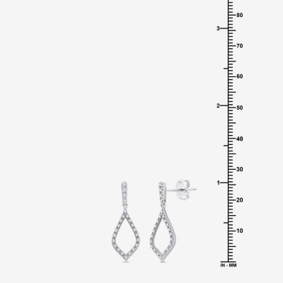 1/4 CT. T.W. Lab Grown White Diamond Sterling Silver Drop Earrings