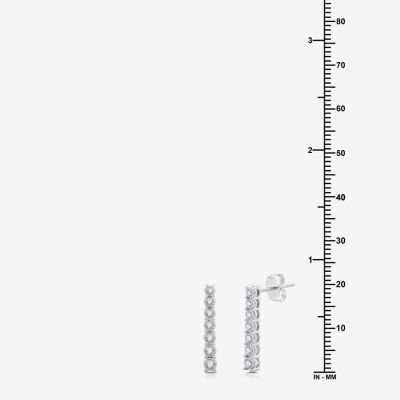 Womens 1/4 CT. T.W. Lab Grown White Diamond Sterling Silver Drop Earrings