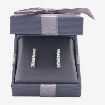 Womens 1/4 CT. T.W. Lab Grown White Diamond Sterling Silver Drop Earrings