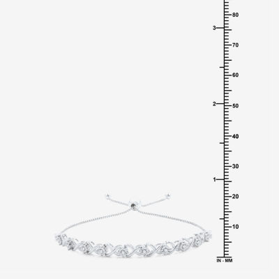 1/ CT. T.W. Lab Grown White Diamond Sterling Silver Bolo Bracelet
