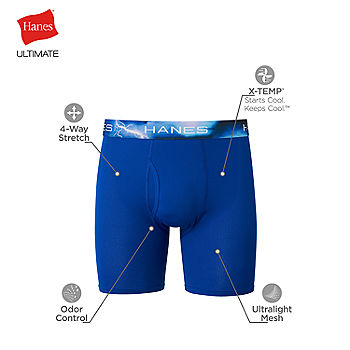 Hanes Premium Men's Comfort Flex Fit Long Leg Boxer Briefs 3pk