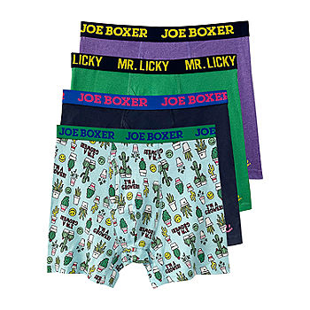 Joe Boxer Cotton Spandex Mens 4 Pack Boxer Briefs - JCPenney