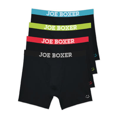 Joe Boxer Performance Mens 4 Pack Boxer Briefs