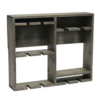 All the Rages Elegant Designs Bartow Wall Mounted Wine Rack HG1020RGY JCPenney