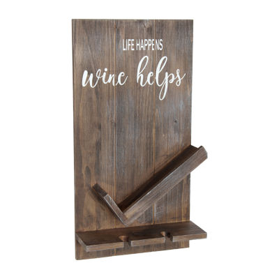 All the Rages Elegant Designs Lucca Wall Mounted Wine Bottle Holder