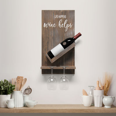 All the Rages Elegant Designs Lucca Wall Mounted Wine Bottle Holder