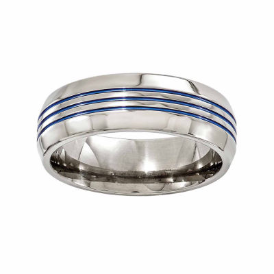 Mens 8MM Titanium Wedding Band