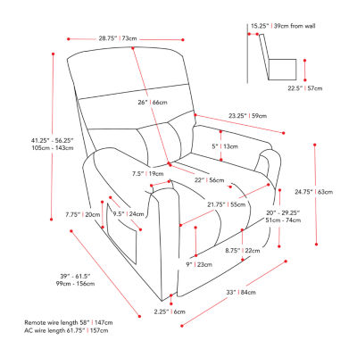 Dallas Pad-Arm Lift Recliner