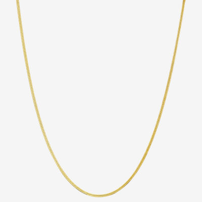 Silver Reflections  Made In Italy Pure Silver Over Brass 20 Inch Herringbone Chain Necklace