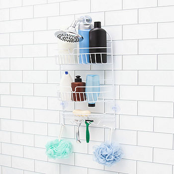 Wall Mounted Two Tier Corner Shower Caddy- Stainless Steel Twist Lock  Suction Cups by Windsor Home (As Is) - Bed Bath & Beyond - 19295771