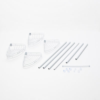 Kenney 4-Tier Spring Tension Corner Pole Shower Caddy