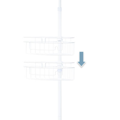 Kenney 4-Tier Spring Tension Corner Pole Shower Caddy