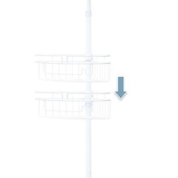 Kenney 3-Tier Spring Tension Corner Pole Shower Caddy, Color: Satin Nickel  - JCPenney