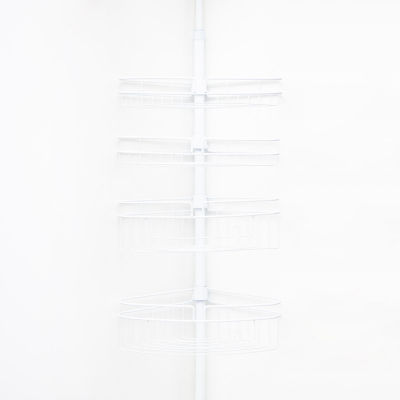 Kenney 4-Tier Spring Tension Corner Pole Shower Caddy