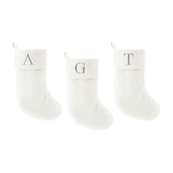 North Pole Trading Co. Into The Woods Faux Fur Monogram Christmas Stocking Collection