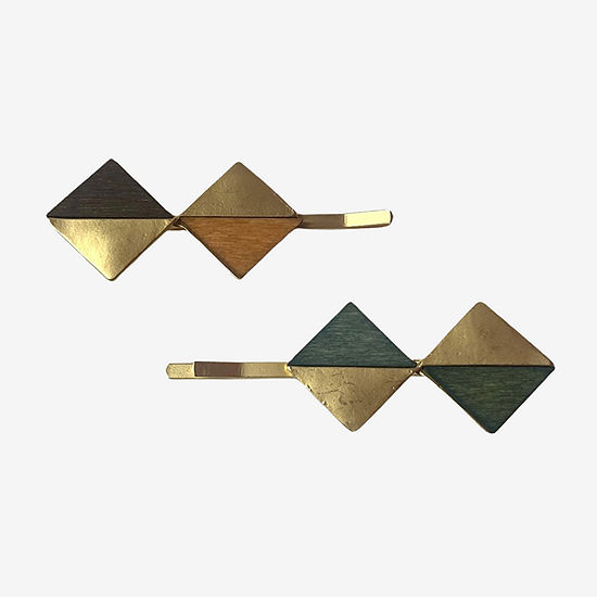 a.n.a Color Block Wood 2-pc. Bobby Pin