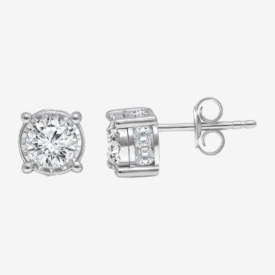 Tru Miracle 2 CT. T.W. Lab Grown White Diamond 14K Gold 6.7mm Round Stud Earrings