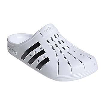 for delete Quickly adidas Unisex Adult Adilette Clogs, Color: White Black - JCPenney