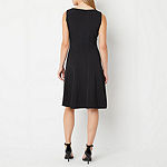 Black Label by Evan-Picone Sleeveless Fit & Flare Dress-JCPenney, Color ...