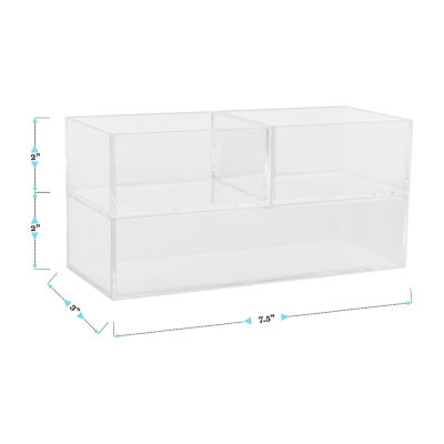 Martha Stewart 3 Piece Clear Desktop Organizers