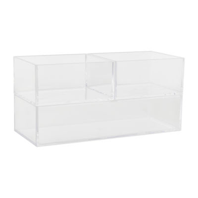 Martha Stewart 3 Piece Clear Desktop Organizers