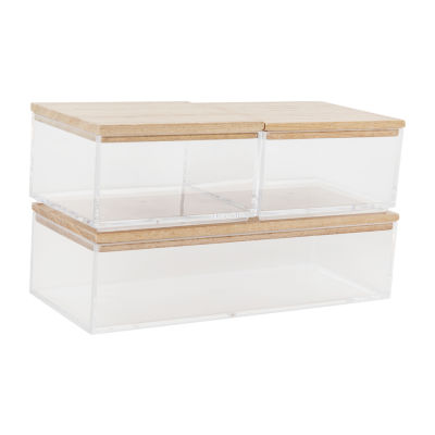 Martha Stewart 3 Pack Bins With MDF Lids