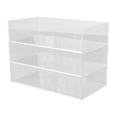 Martha Stewart 3 Pack 3X7.5 Clear Desk Organizer