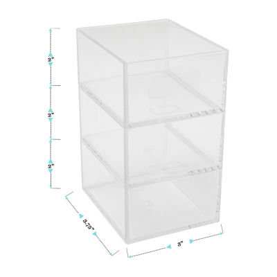 Martha Stewart 3 Pack 3X3.75 Clear Organizer