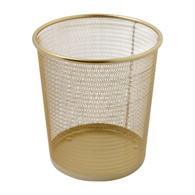 Martha Stewart 4.5 Gal Gold Mesh Trash Can