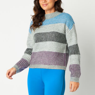 Long-Sleeve Cowlneck Rib Sweater