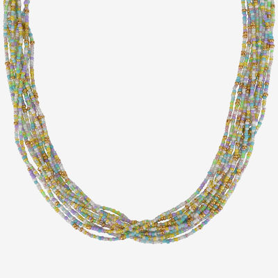 Mixit Gold Tone 20 Inch Bead Beaded Necklace