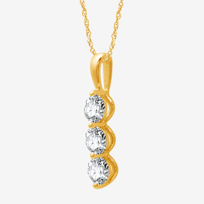 Snowman (H-I / I1) Womens 1 1/4 CT. T.W. Lab Grown White Diamond 10K Gold 18 Inch Pendant Necklace