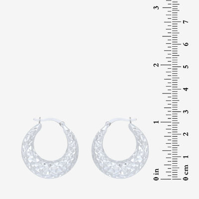 Sterling Silver 25.7mm Hoop Earrings