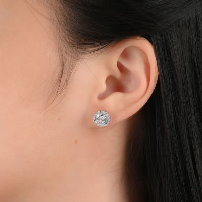 DiamonArt® CT. T.W. White Cubic Zirconia Sterling Silver 9mm Stud Earrings