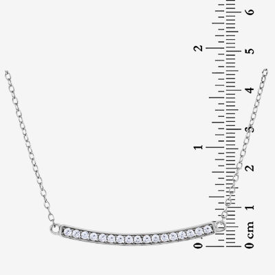 DiamonArt® Womens 1/3 CT. T.W. Lab Created White Cubic Zirconia Sterling Silver Pendant Necklace