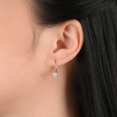 Womens 1 3/4 CT. T.W. White Zirconia Sterling Silver Drop Earrings
