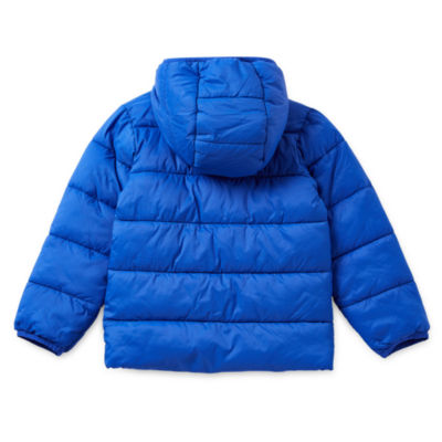 Okie Dokie Toddler Boys Hooded Packable Midweight Puffer Jacket