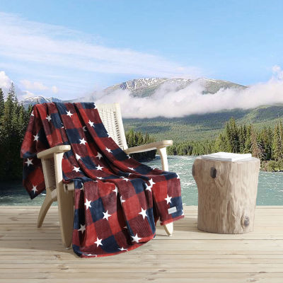 Eddie Bauer America Plush Reversible Lightweight Throw