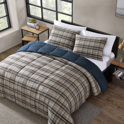 Eddie Bauer Alder Plaid Duvet Cover Set, Charcoal, Twin