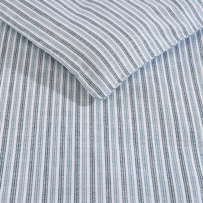 Eddie Bauer Ticking Stripe Duvet Cover Set