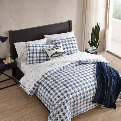 Eddie Bauer Alder Plaid Duvet Cover Set, Charcoal, Twin