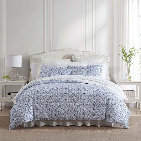 Laura Ashley Lorelei Duvet Cover Set, One Size, Blue