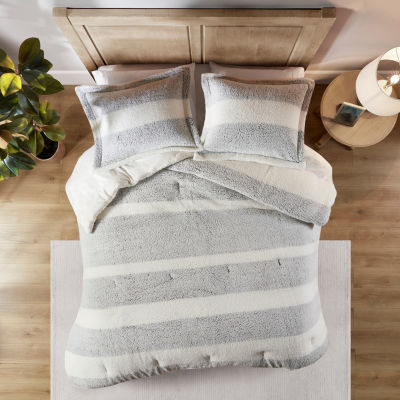 Madison Park Hollis Sherpa Midweight Comforter Set